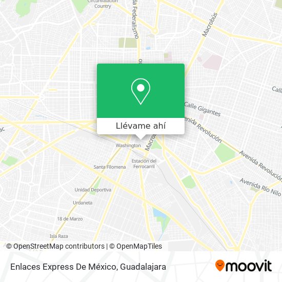 Cómo llegar a Enlaces Express De México en Guadalajara en Autobús o Tren?