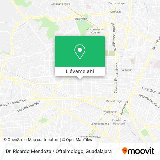 Mapa de Dr. Ricardo Mendoza / Oftalmologo