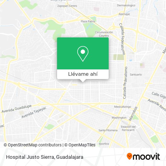 Mapa de Hospital Justo Sierra