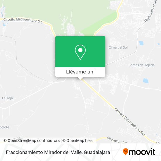 Mapa de Fraccionamiento Mirador del Valle