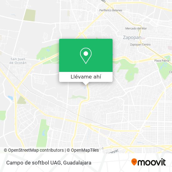 Mapa de Campo de softbol UAG