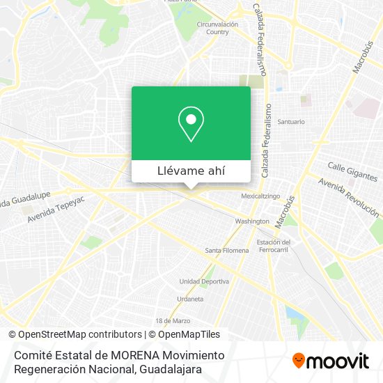 Cómo llegar a Comité Estatal de MORENA Movimiento Regeneración Nacional en  Guadalajara en Autobús o Tren?