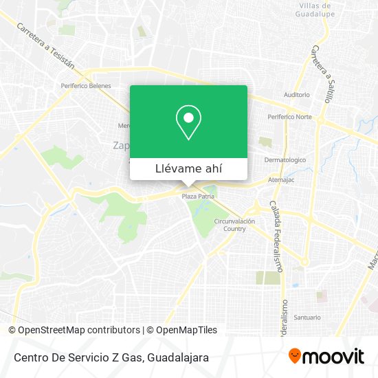 Mapa de Centro De Servicio Z Gas