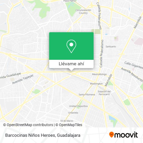 Mapa de Barcocinas Niños Heroes