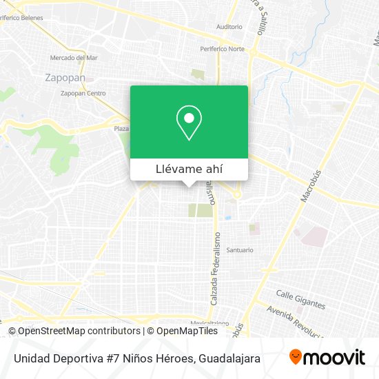 Mapa de Unidad Deportiva #7 Niños Héroes