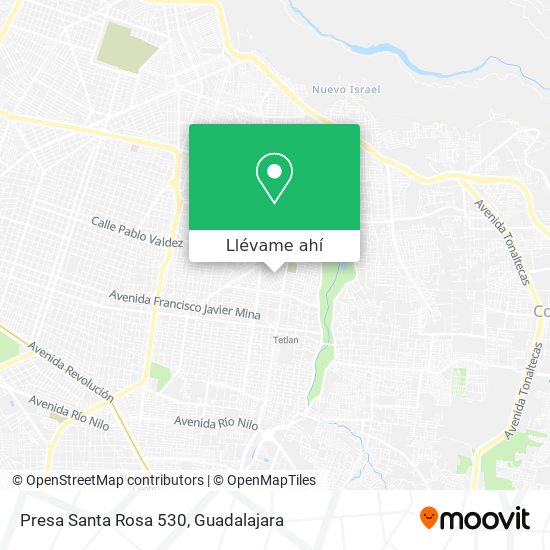 Mapa de Presa Santa Rosa 530