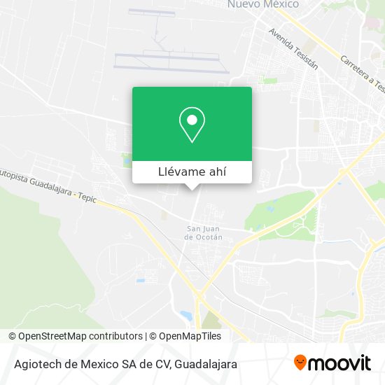 Mapa de Agiotech de Mexico SA de CV