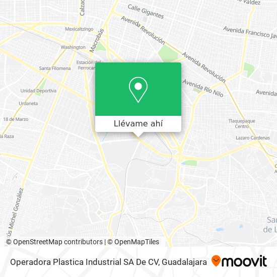 Mapa de Operadora Plastica Industrial SA De CV