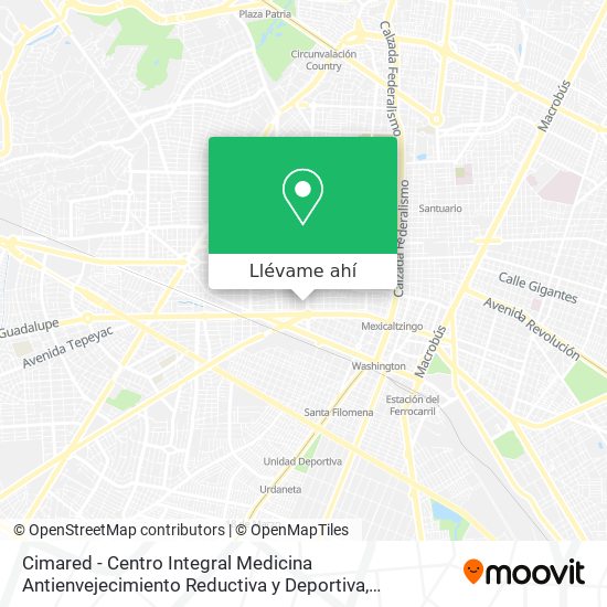 Mapa de Cimared - Centro Integral Medicina Antienvejecimiento Reductiva y Deportiva