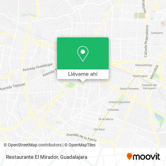 Mapa de Restaurante El Mirador