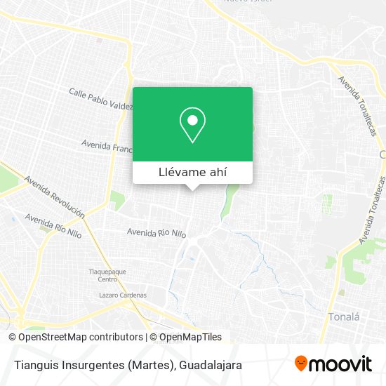 Mapa de Tianguis Insurgentes (Martes)