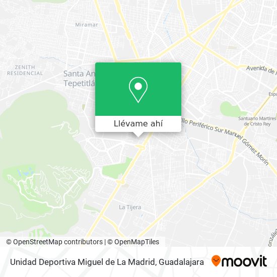 Mapa de Unidad Deportiva Miguel de La Madrid