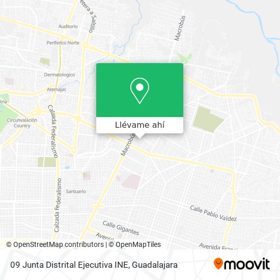 Mapa de 09 Junta Distrital Ejecutiva INE