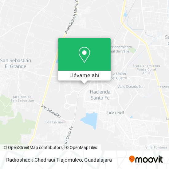 Mapa de Radioshack Chedraui Tlajomulco