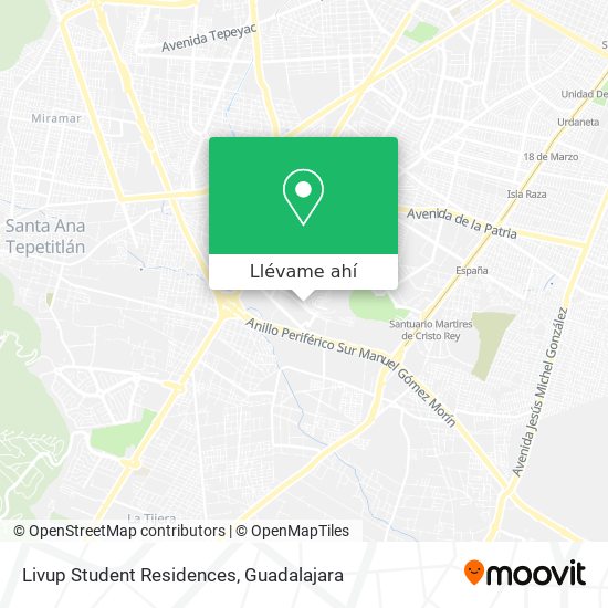 Mapa de Livup Student Residences