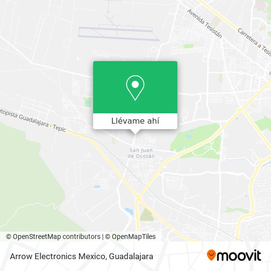 Mapa de Arrow Electronics Mexico