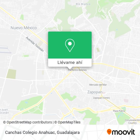 Mapa de Canchas Colegio Anahuac