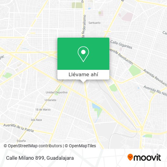 Mapa de Calle Milano 899