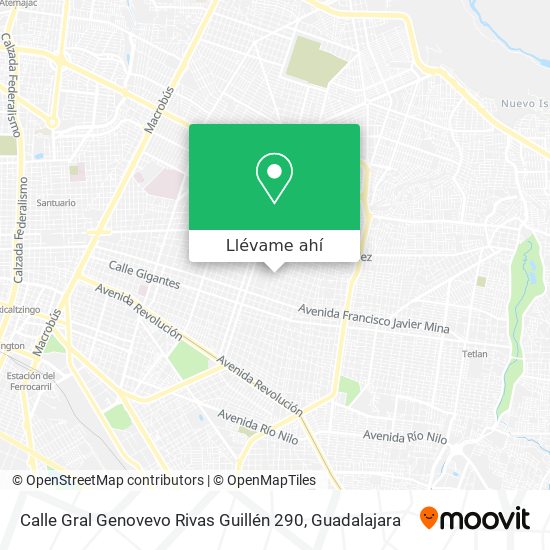 Mapa de Calle Gral Genovevo Rivas Guillén 290