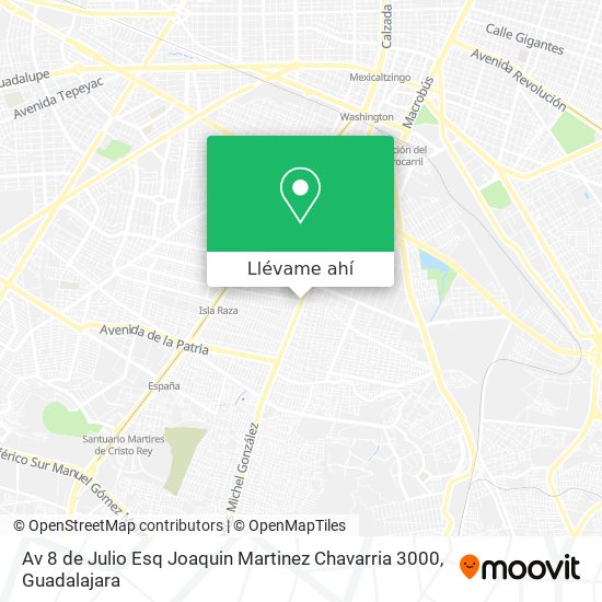 Mapa de Av 8 de Julio Esq Joaquin Martinez Chavarria 3000