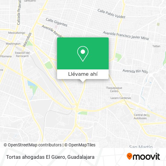 Mapa de Tortas ahogadas El Güero