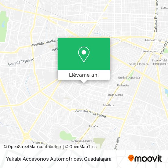 Mapa de Yakabi Accesorios Automotrices