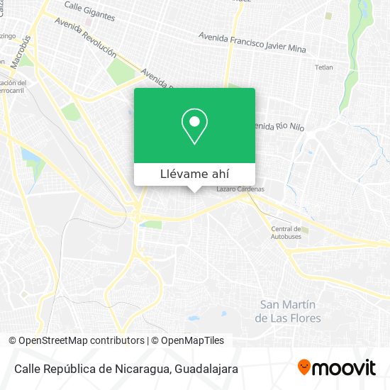 Mapa de Calle República de Nicaragua