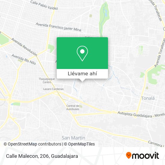 Mapa de Calle Malecon, 206