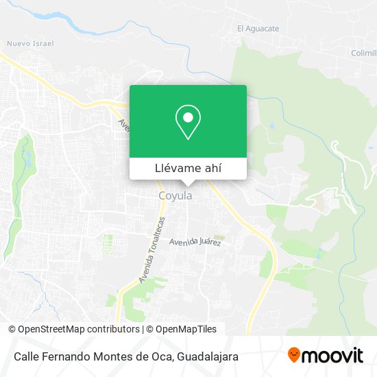 Mapa de Calle Fernando Montes de Oca