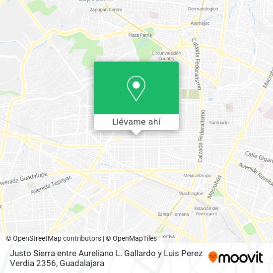 Mapa de Justo Sierra entre Aureliano L. Gallardo y Luis Perez Verdia 2356