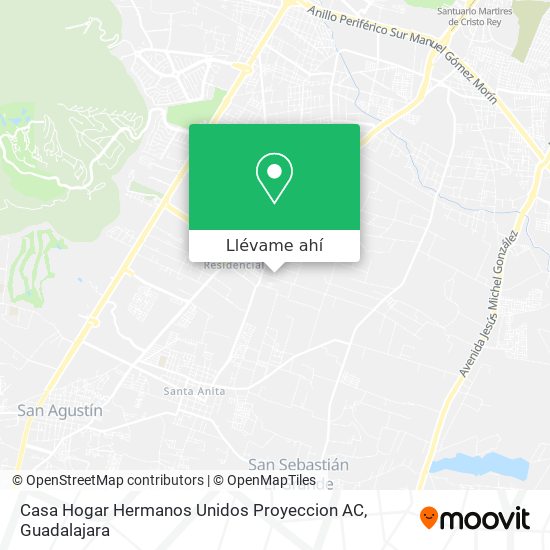 Mapa de Casa Hogar Hermanos Unidos Proyeccion AC