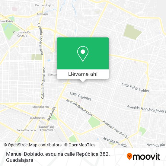 Mapa de Manuel Doblado, esquina calle República 382