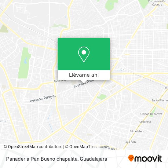 Mapa de Panaderia Pan Bueno chapalita