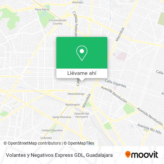 Mapa de Volantes y Negativos Express GDL