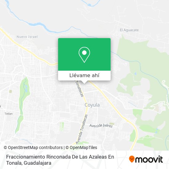 Mapa de Fraccionamiento Rinconada De Las Azaleas En Tonala