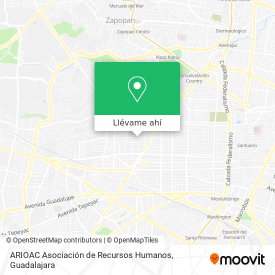Mapa de ARIOAC Asociación de Recursos Humanos