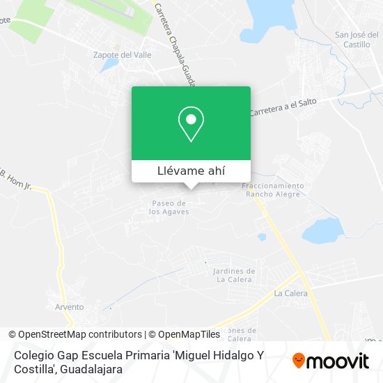 Mapa de Colegio Gap Escuela Primaria 'Miguel Hidalgo Y Costilla'