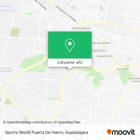 Mapa de Sports World Puerta De Hierro