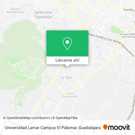 Mapa de Universidad Lamar Campus El Palomar