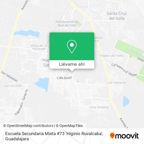 Mapa de Escuela Secundaria Mixta #73 'Higinio Ruvalcaba'