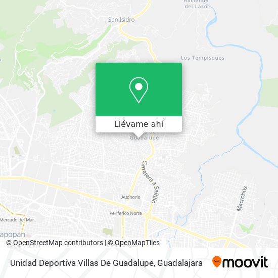 Mapa de Unidad Deportiva Villas De Guadalupe