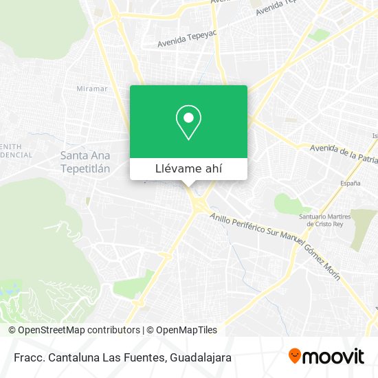 Mapa de Fracc. Cantaluna Las Fuentes