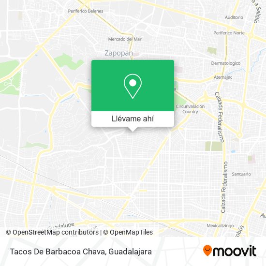 Mapa de Tacos De Barbacoa Chava