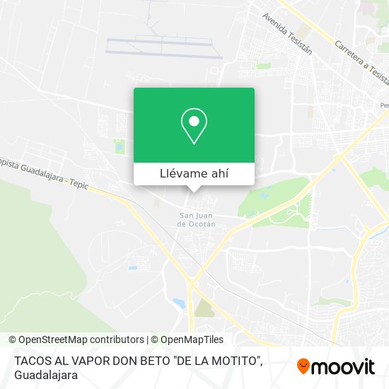 Mapa de TACOS AL VAPOR DON BETO  "DE LA MOTITO"