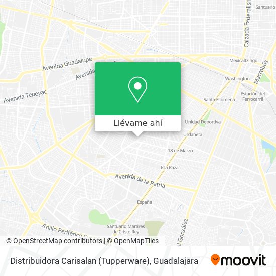 Cómo llegar a Distribuidora Carisalan (Tupperware) en Guadalajara en  Autobús o Tren?