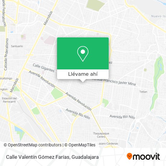 Mapa de Calle Valentín Gómez Farías