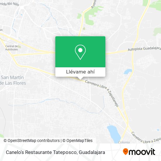 Mapa de Canelo's Restaurante Tateposco