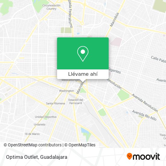 Mapa de Optima Outlet