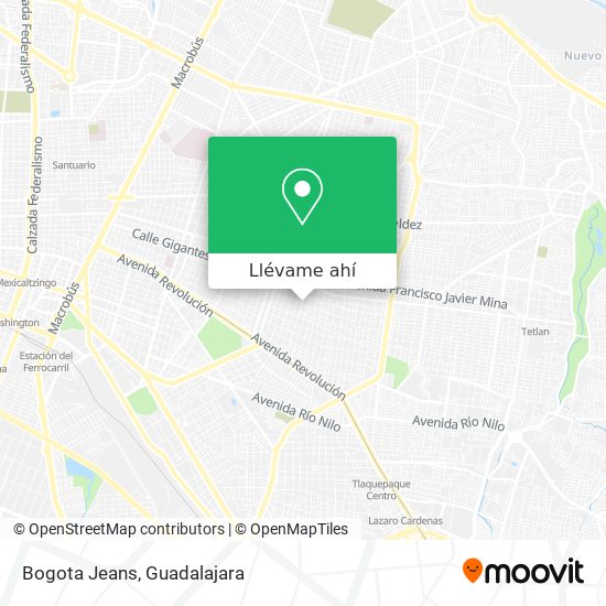 Mapa de Bogota Jeans