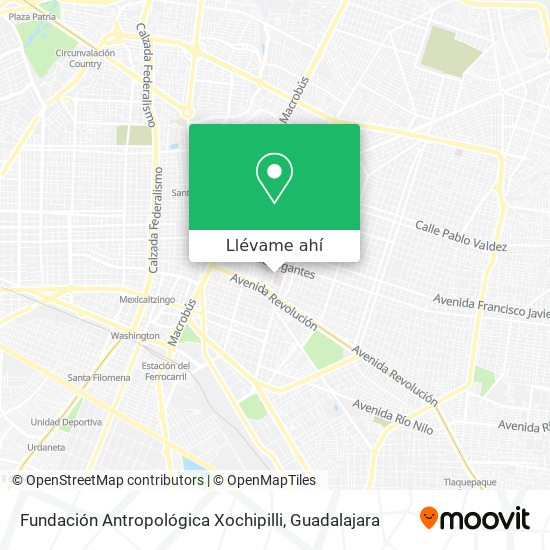 Mapa de Fundación Antropológica Xochipilli